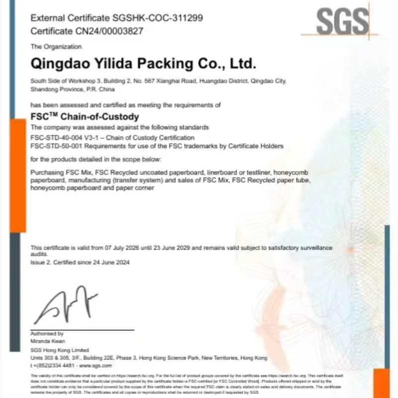 Společnost Qingdao Yilida Packaging provedla speciální školení o systému řízení dodavatelského a poptávkového řetězce FSC.